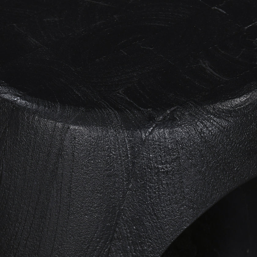 CST8730-RB 40cm Round Side Table - Full Black