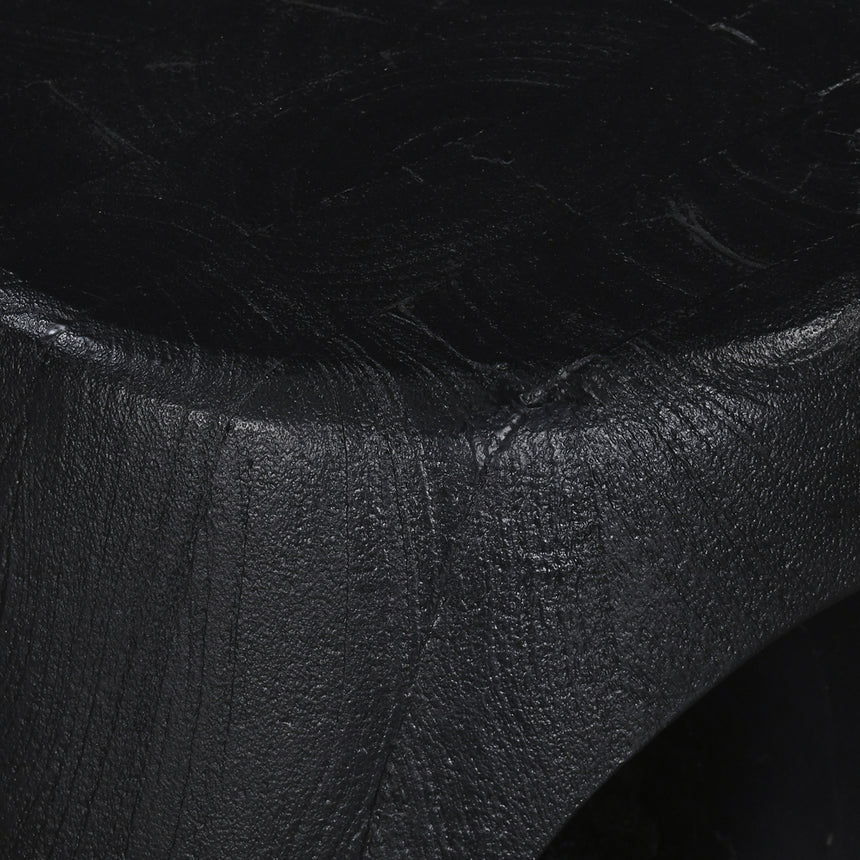 CST8730-RB 40cm Round Side Table - Full Black