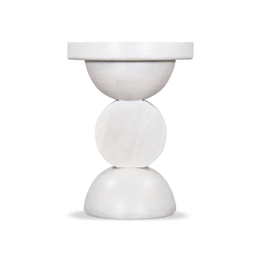 CST8731-RB 38cm Round Side Table - Cafe White