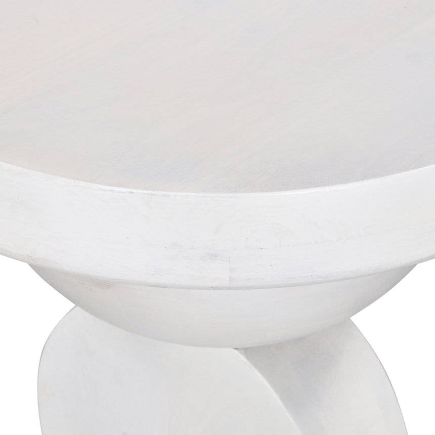 CST8731-RB 38cm Round Side Table - Cafe White