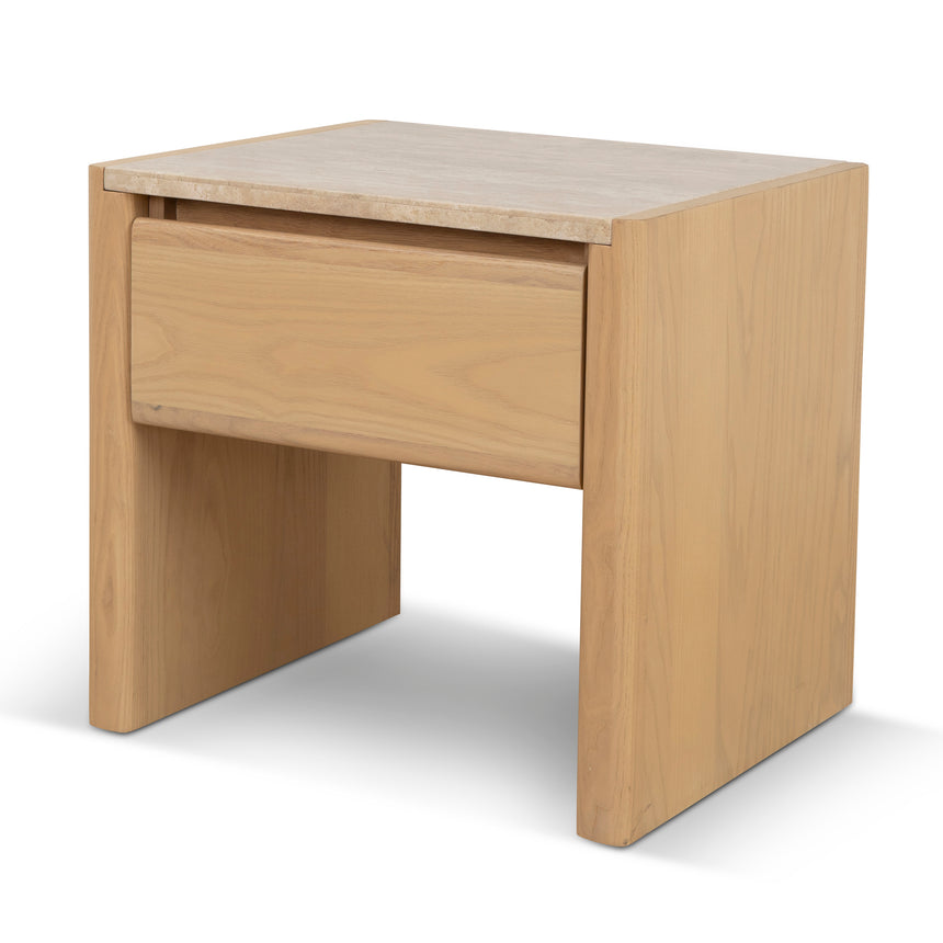 CST8733-RB 40cm Travertine Top Side Table - Natural