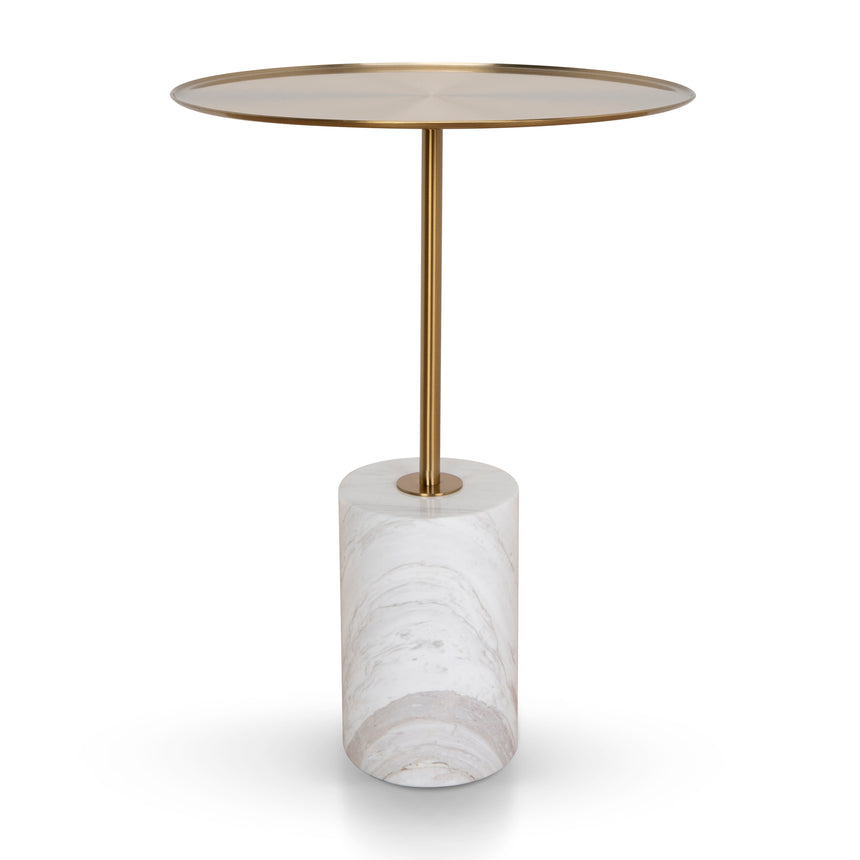CST8733-RB 40cm Travertine Top Side Table - Natural