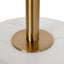 CST8794-NY 45cm Brushed Gold Side Table - Carrara Marble