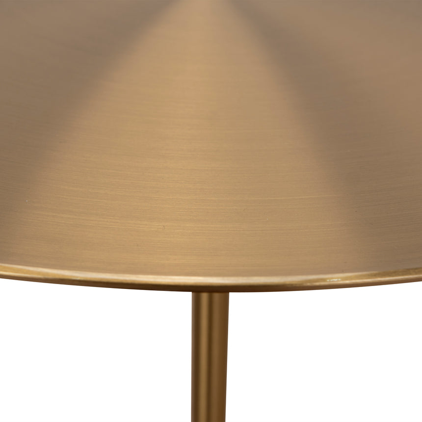 CST8794-NY 45cm Brushed Gold Side Table - Carrara Marble