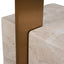 CST8802-NY 40 cm Brushed Gold Side Table - Natural