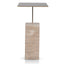 CST8802-NY 40 cm Brushed Gold Side Table - Natural