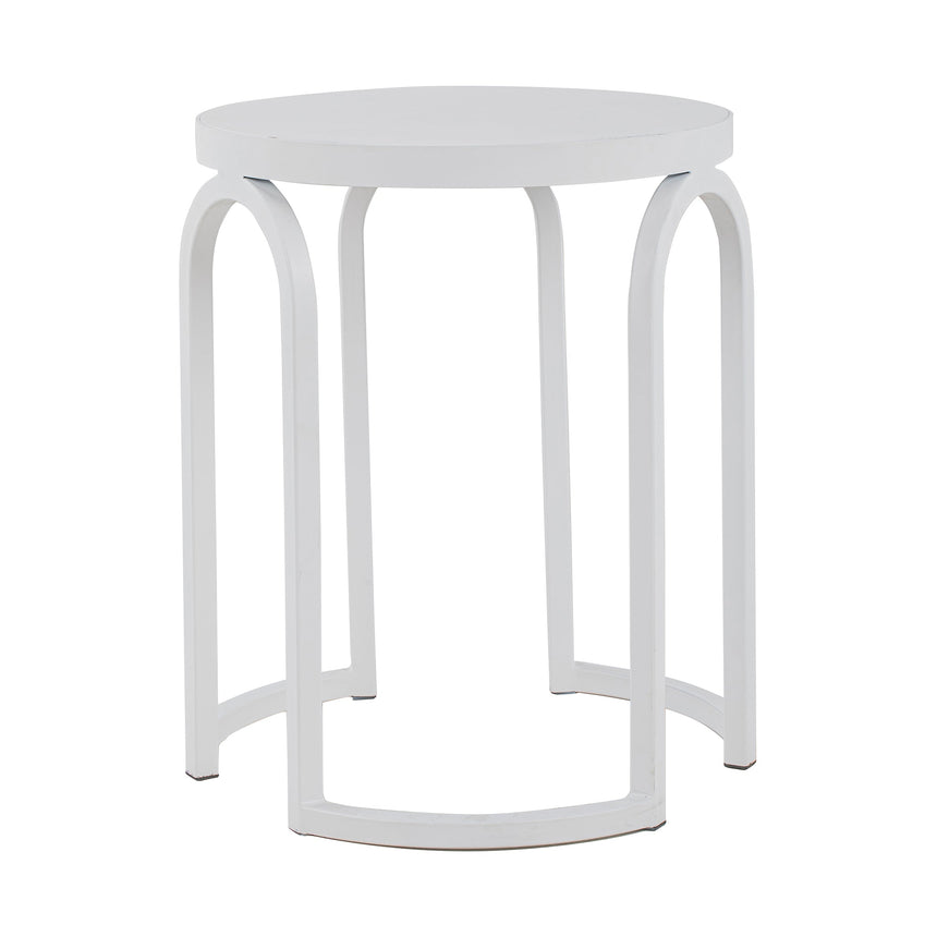 CBS10344-FH White Bar Stool - Pale Beige (Set of 2)