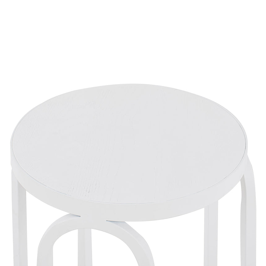 Ex Display - CST8957-NI Oak Side Table - Full White