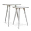 Set of 2 - CST8986-KD Side Table - White