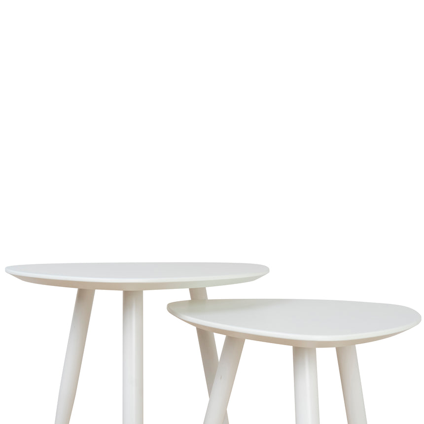 Ex Display - Set of 2 - CST8986-KD Side Table - White