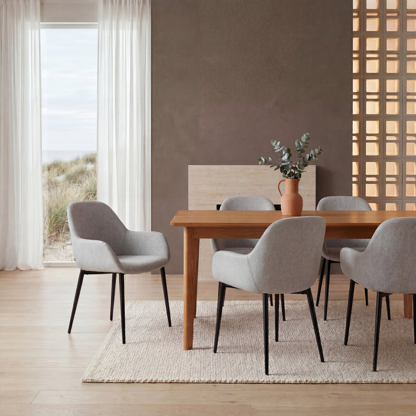 CDC8948-SD Fabric Dining chair - Silver Grey (Set of 2)