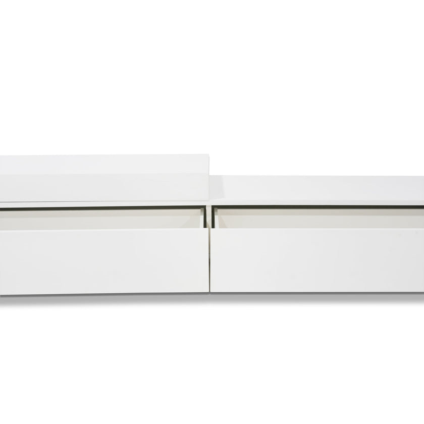 CTV10132-CN Extendable TV Entertainment Unit - White Oak