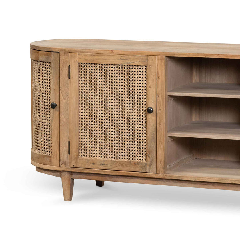 Ex Display - CDT6768 2.1m Sideboard Unit - Natural with Rattan Doors