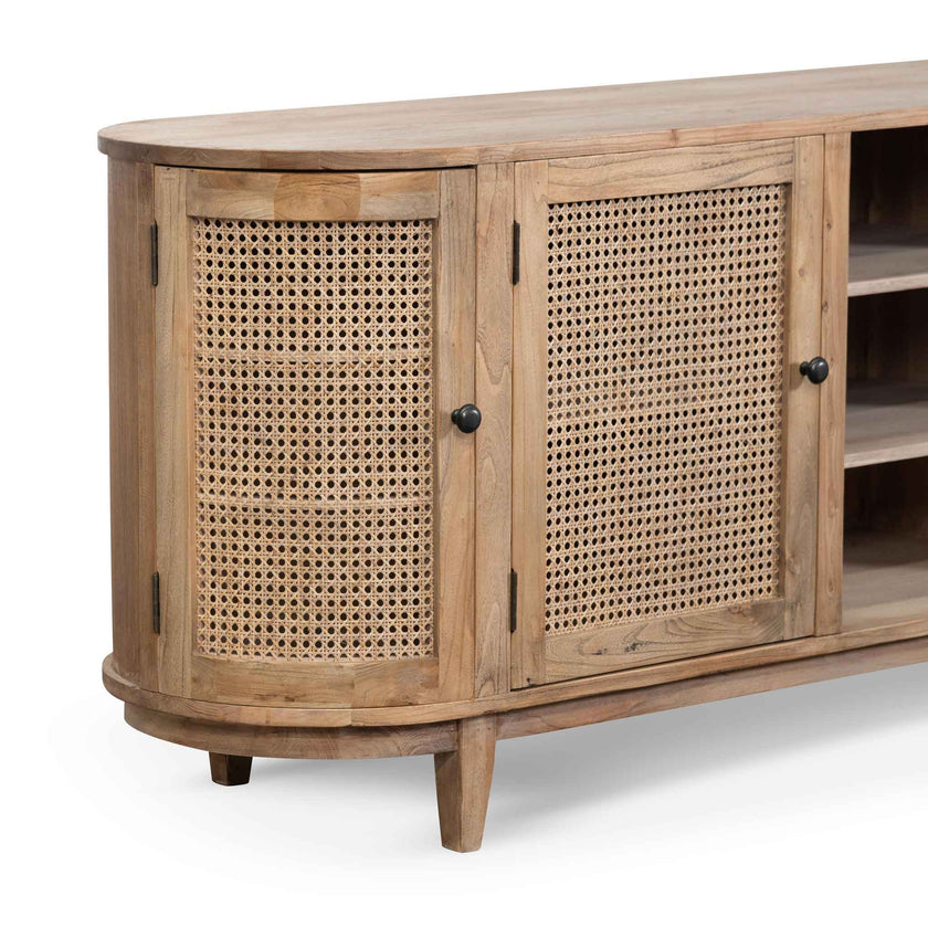 Ex Display - CDT6768 2.1m Sideboard Unit - Natural with Rattan Doors