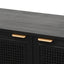 CTV8137-NI 1.7m ELM Black Entertainment TV - Natural Rattan Door