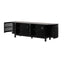 CTV8290-NI 2.2cm Rattan Doors TV Entertainment unit - Full Black