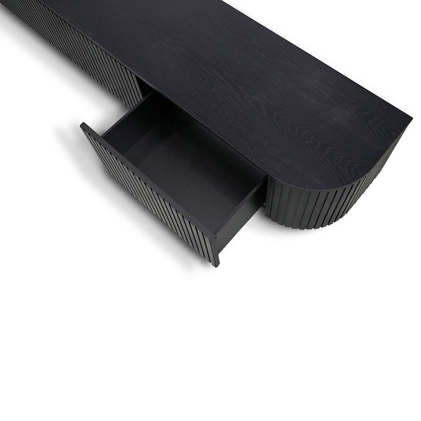 CTV8309-CN 2.4m TV Unit - Full Black Oak