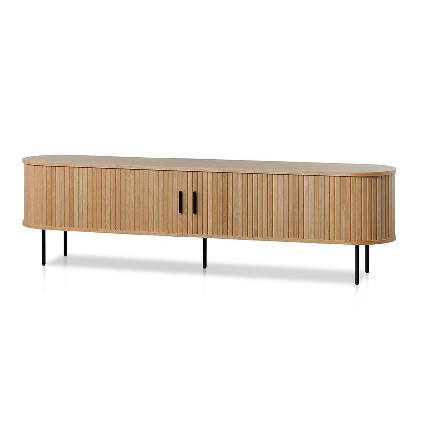 CST10300-CN 60cm Bedside Table - Natural Oak with Marble Top