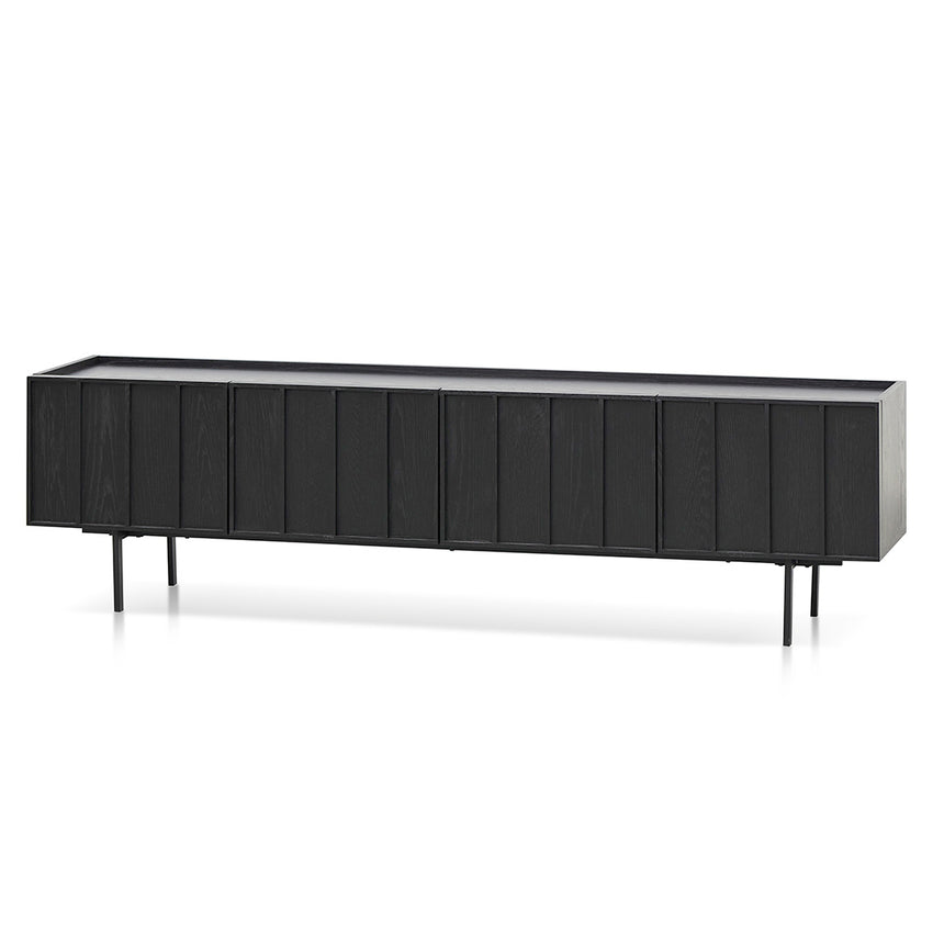 CBD8094-MI King Sized Wide Base Bed Frame - Black Velvet