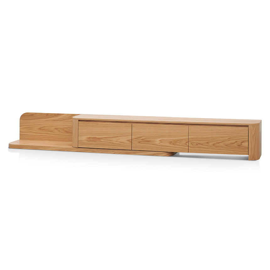 CTV839-DW TV Unit With Black Drawers - Natural