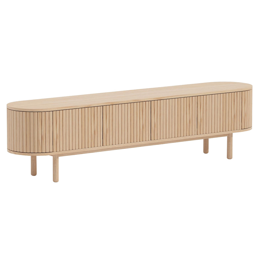 CST10300-CN 60cm Bedside Table - Natural Oak with Marble Top