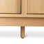 CTV8737-KK 2.1m Travertine Top TV Entertainment Unit - Creme Ash