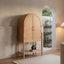 CDT10036-NI 1.83m (H) Ash Curve Cabinet - Natural