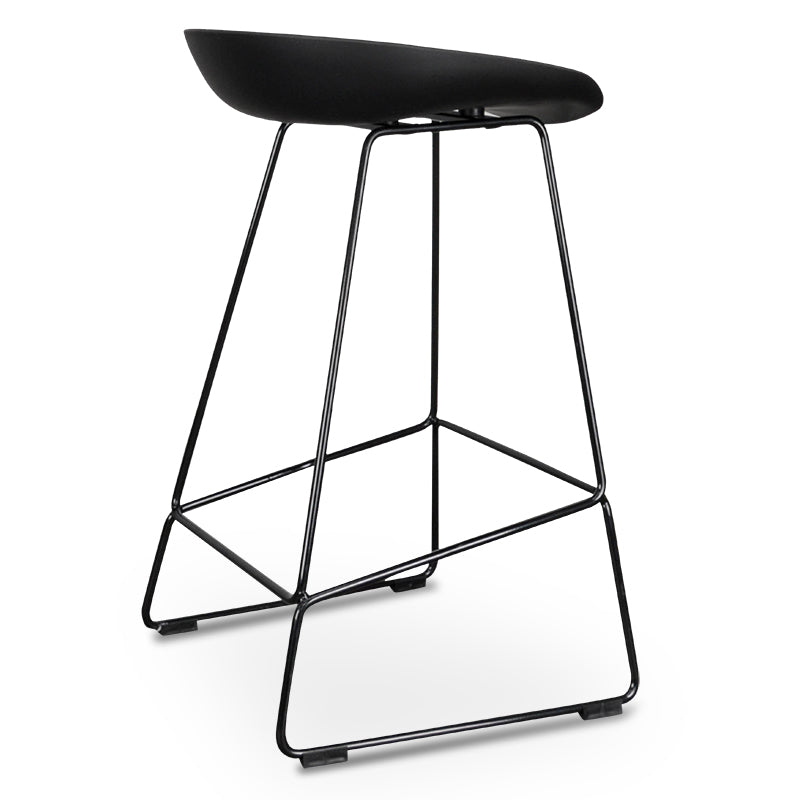 CBS2006-SD 65cm Bar Stool - Black Seat With Black Frame