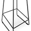 CBS2006-SD 65cm Bar Stool - Black Seat With Black Frame