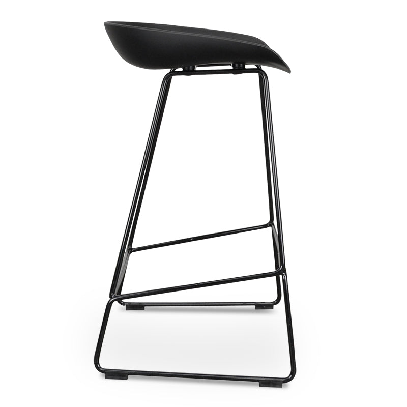 CBS2006-SD 65cm Bar Stool - Black Seat With Black Frame