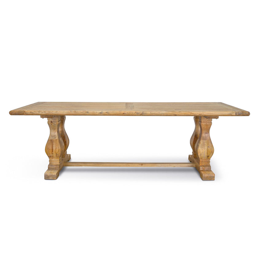 CDT560 Wood Dining Table 2.4m - Rustic Natural