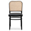 Ex Display - CDC6382-SD Black Cushion Dining Chair - Natural Rattan