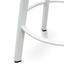 CBS2468-NH 65cm Bar Stool - Natural Timber Seat - White Frame (Set of 2)