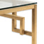 Ex Display - CCF2421-BS 1.2m Coffee Table - Glass Top - Brushed Gold Base