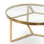 Ex Display - CCF2427-BS 90cm Coffee Table - Brushed Gold Base