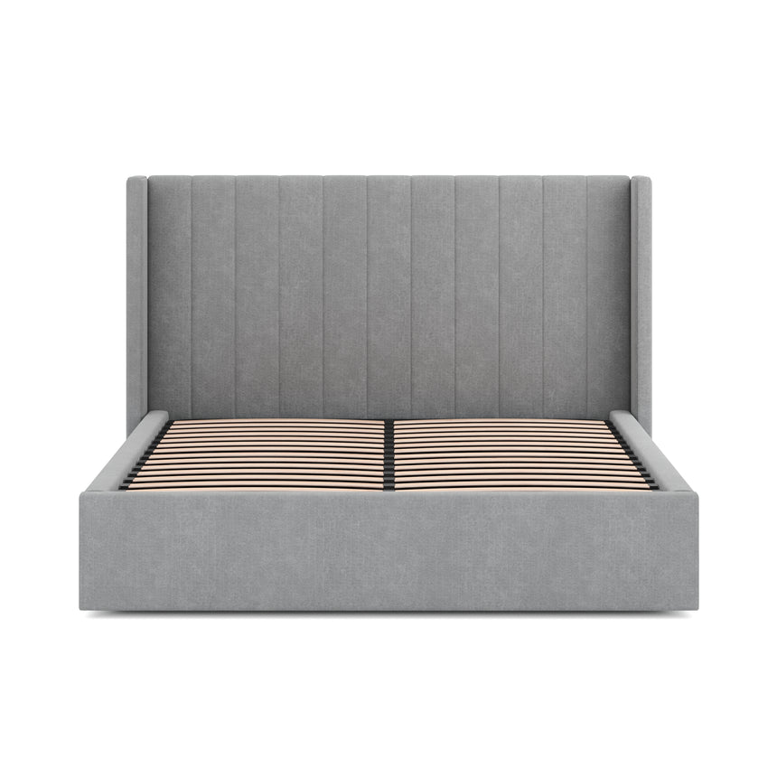 CBD6928-MI - Wide Base King Sized Bed Frame - Flint Grey