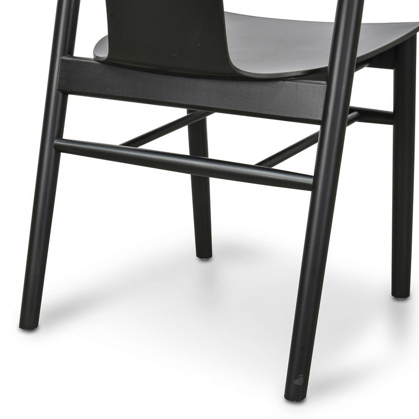 CDC673-SD Dining Chair - Black Shell - Black Seat (Set of 2)