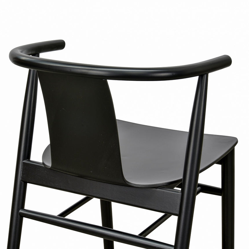 CDC673-SD Dining Chair - Black Shell - Black Seat (Set of 2)