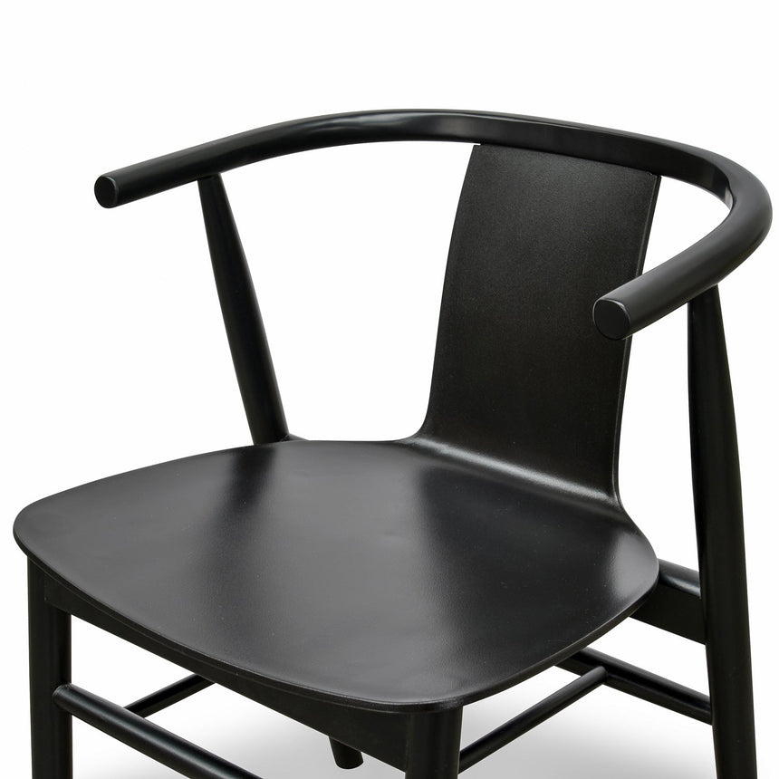 CDC673-SD Dining Chair - Black Shell - Black Seat (Set of 2)