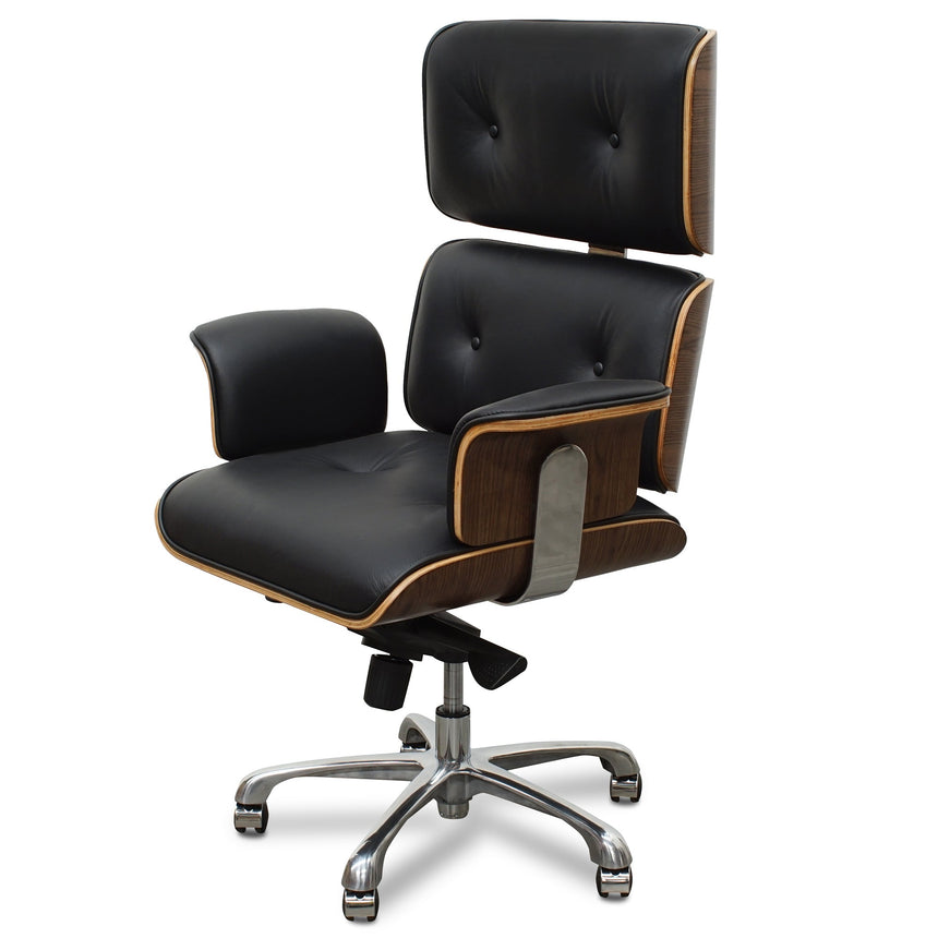 COC6403-YS Low Back Office Chair - Saddle Tan in Black Frame