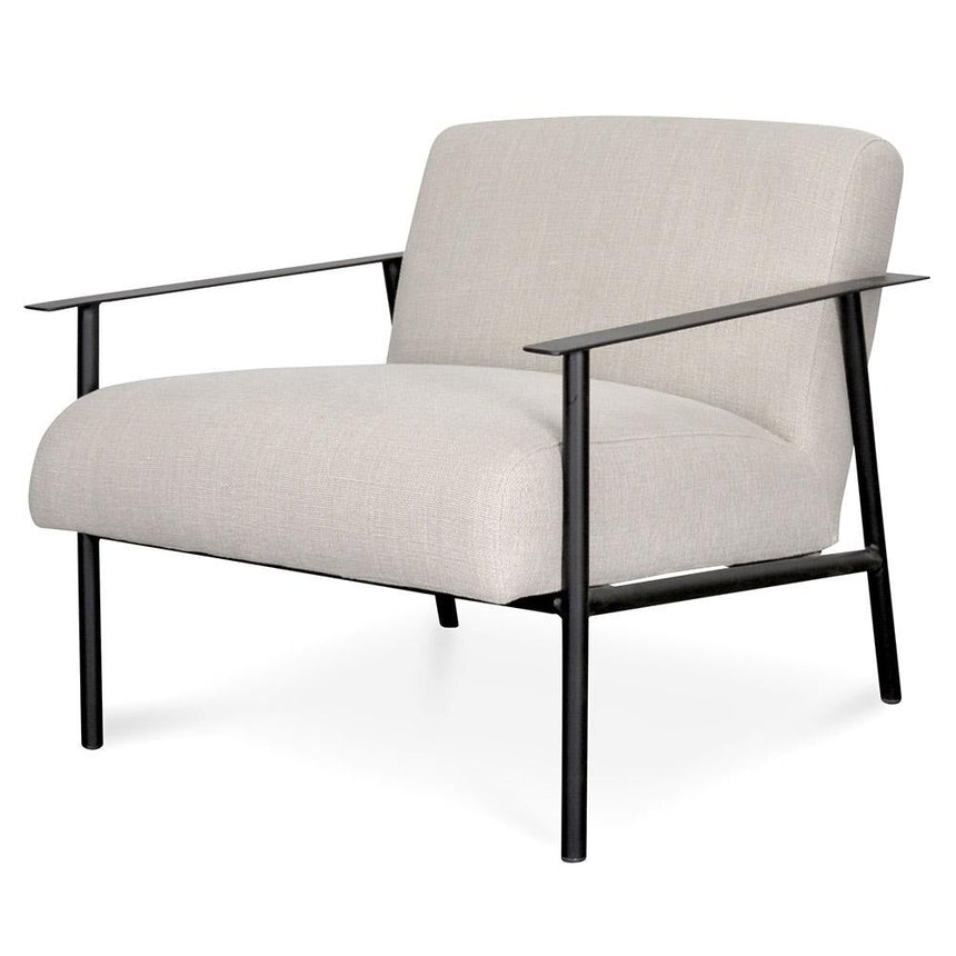 CDC8366-LJ Black ELM Dining Chair - Light Beige (Set of 2)