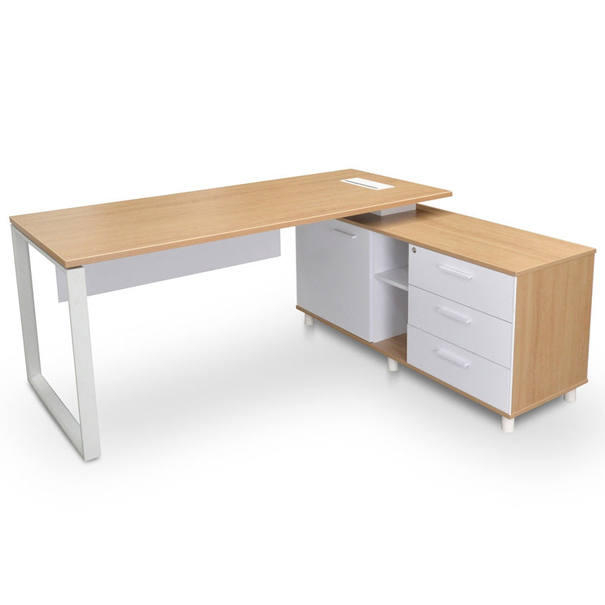 Ex Display - COT092-SN 2 Seater 160cm Office Desk  With Privacy Screen - White - Upgraded Legs