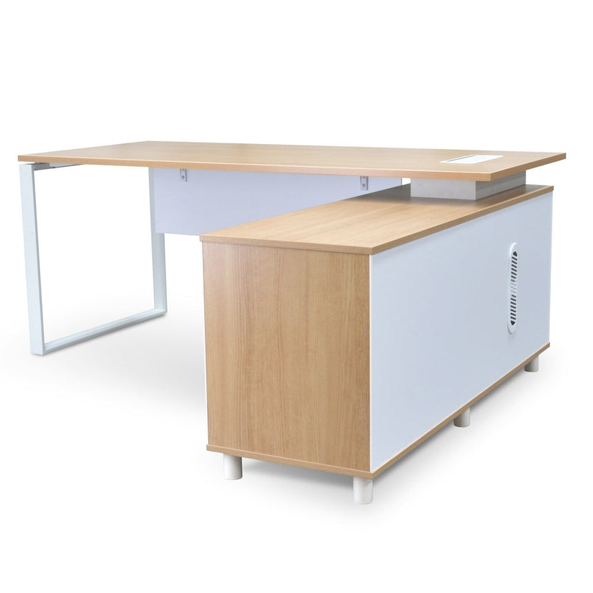 Ex Display - COT2095-SN 180cm Executive Office Desk With Right Return - Natural