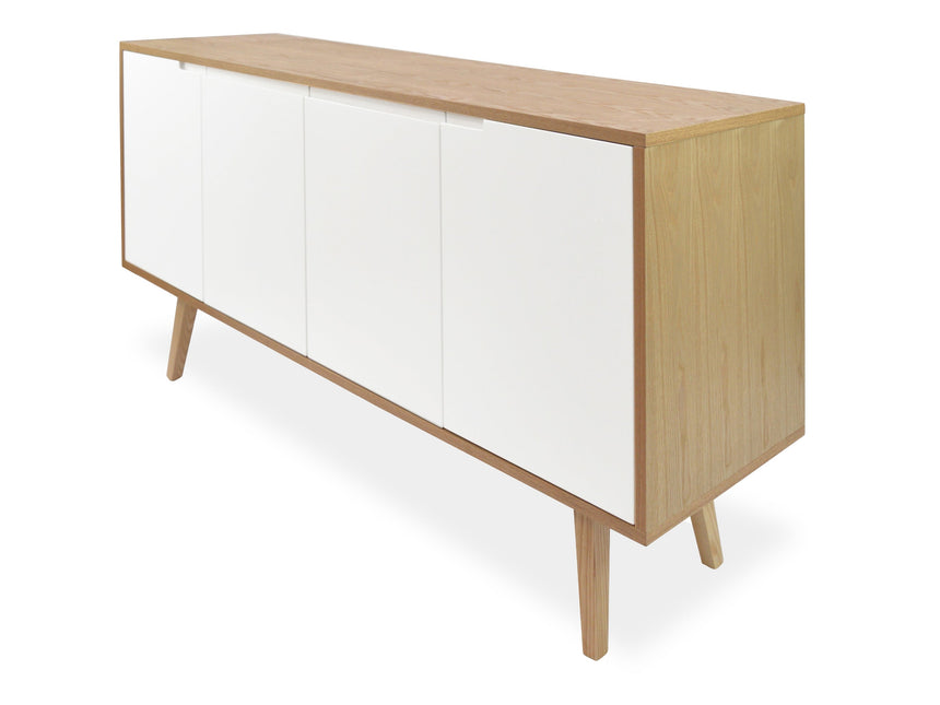 CDT8406-NI 1.7m Natural Elm Sideboard - Rattan Doors