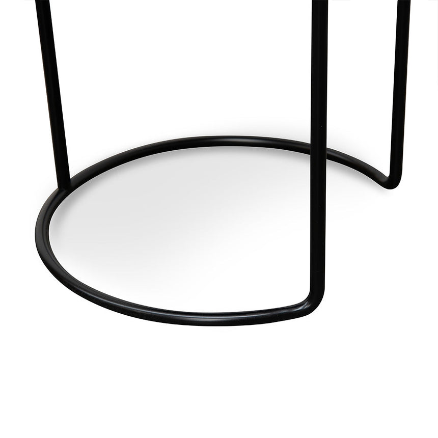 Ex Display - CST2201-IG Round Side Table - Walnut - Black