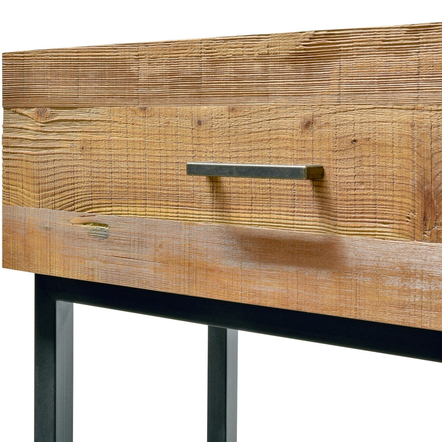 Ex Display - CDT2327-NI 1.2m Reclaimed Pine Console Table - Black Base