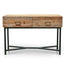 Ex Display - CDT2327-NI 1.2m Reclaimed Pine Console Table - Black Base