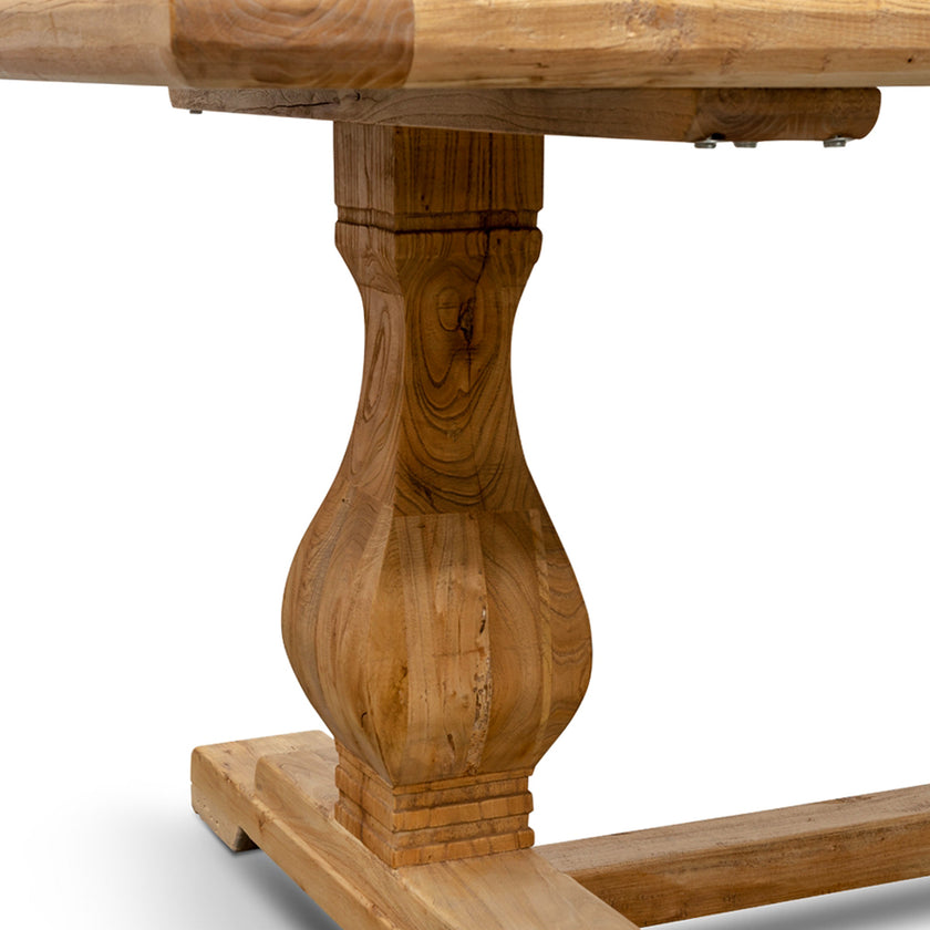 CDT2408 Elm Wood 2.4m Dining Table - Rustic Natural
