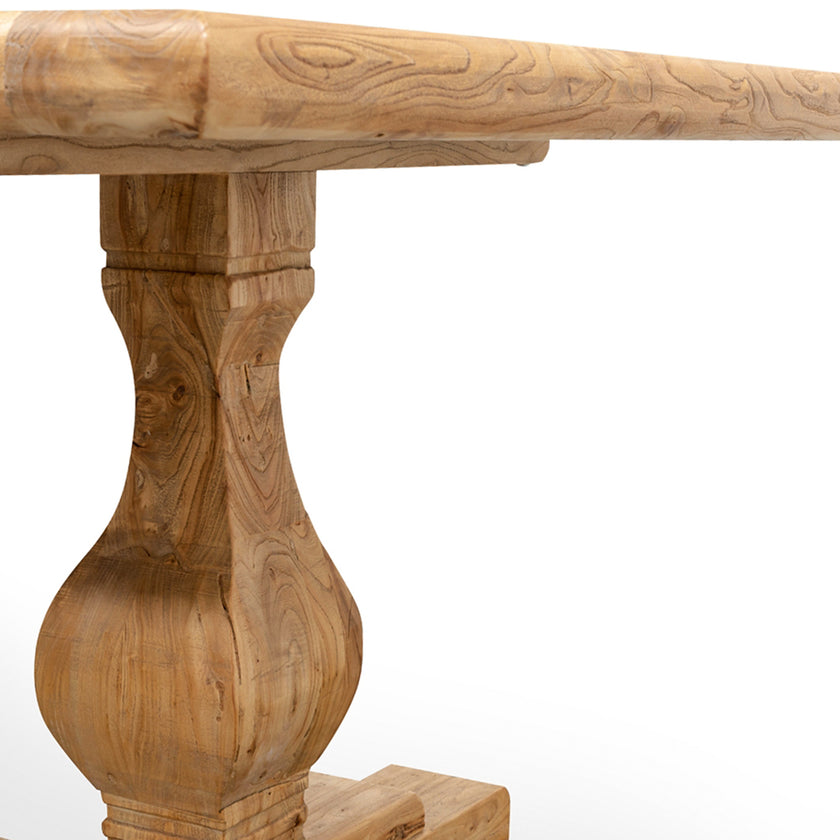 CDT2408 Elm Wood 2.4m Dining Table - Rustic Natural