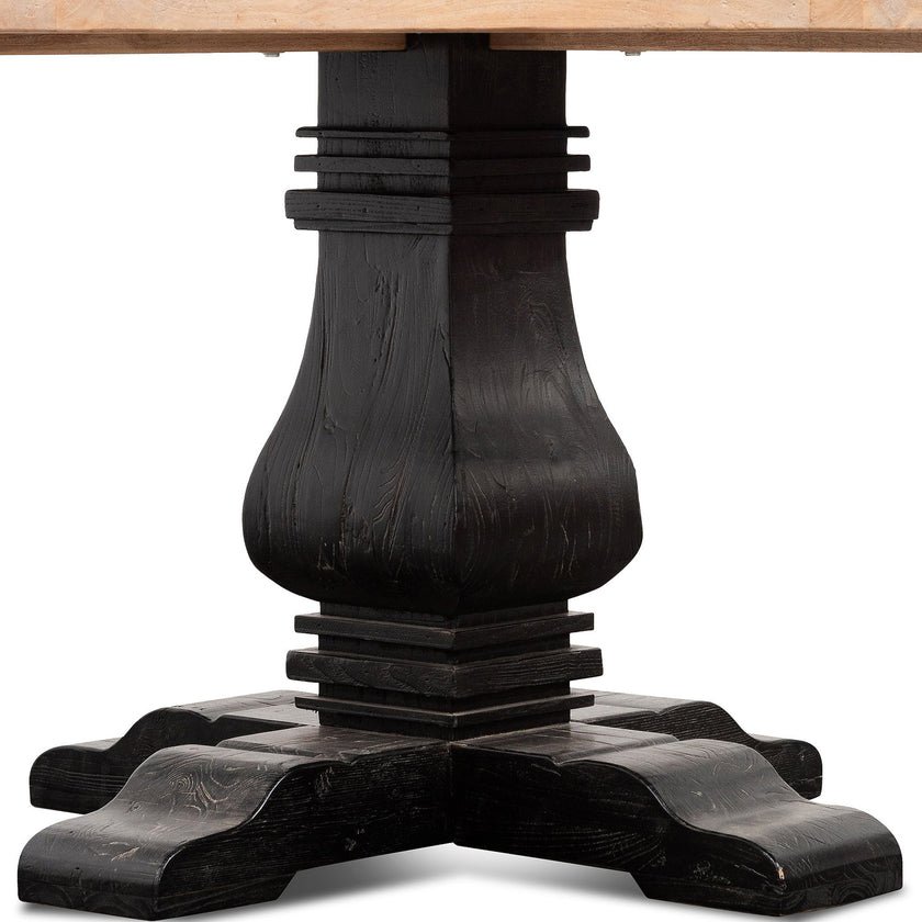 CDT6067 1.4m Natural Round Dining Table - Black Base